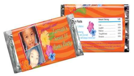 Orange birthday bar