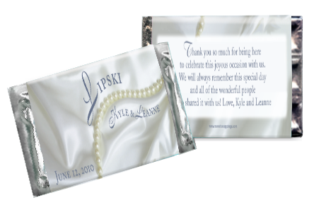 Satin   pearls grey wedding