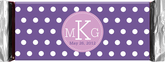 Newsw0169dottedmonogrampurple front brwon